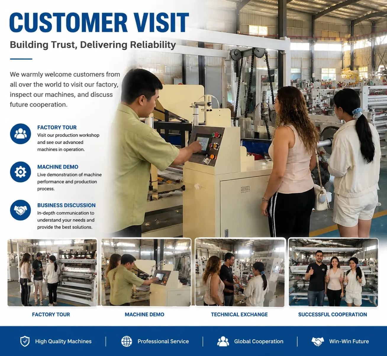 Mexican Family Business Visited Our Tissue Paper Factory and Selected Complete Production Line Solution